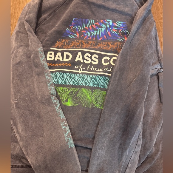 Greyish Blue Bad Ass Coffee Hooded Sweatshirt

(Size L) - Picture 4 of 5